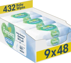 PAMPERS Harmonie Aqua chusteczki nawilzane 9x48 szt